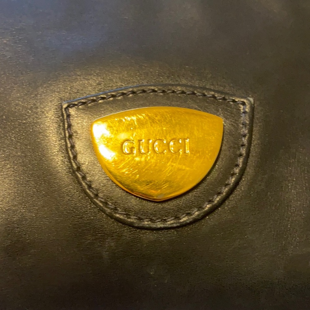 Vintage 1970s Gucci navy blue bag